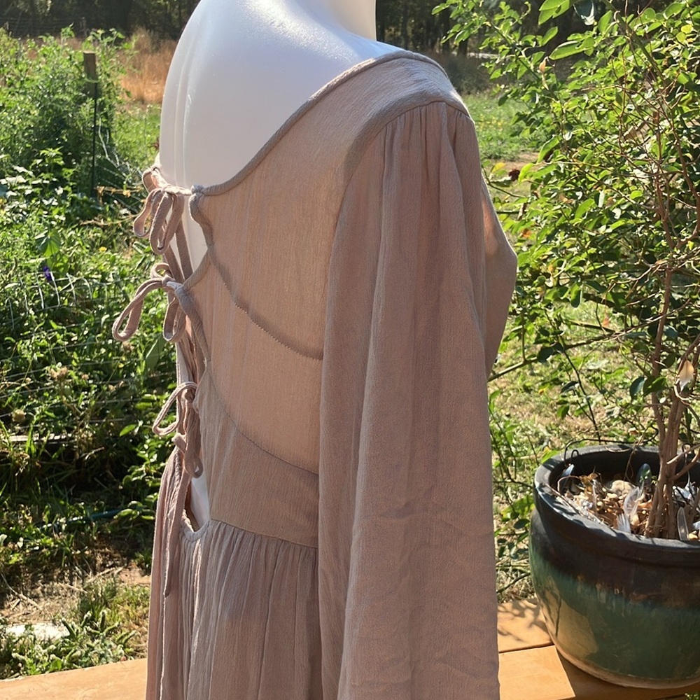 L Love Self maxi dress with tie lace back M - Picture 5 of 14